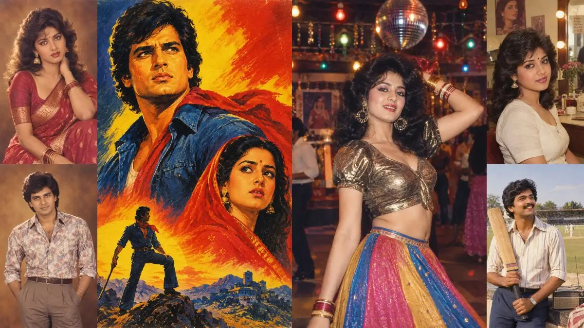 1980s Indian AI Retro Trend Photo